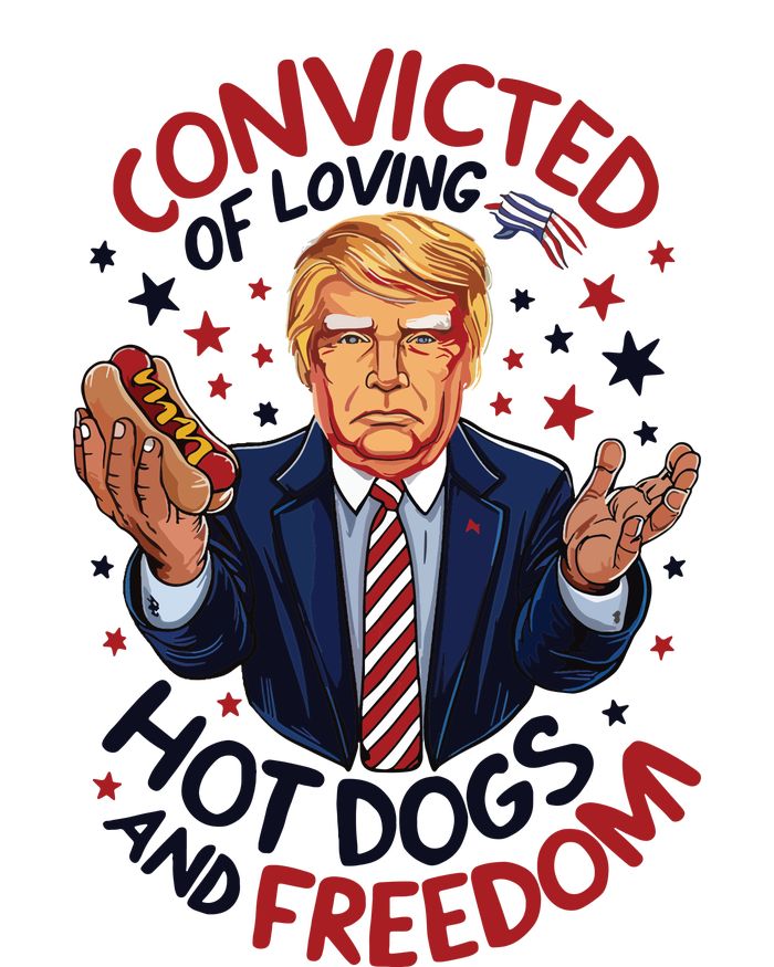 Convicted Of Loving Hot Dogs And Freedom Microfiber Hand Towel