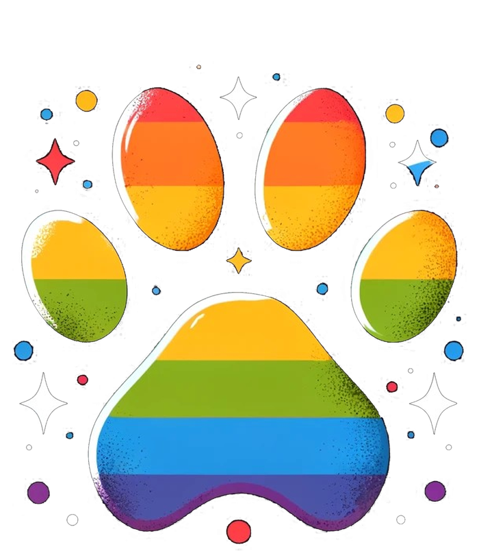 Pride Paw Print With Rainbow Colors T-Shirt