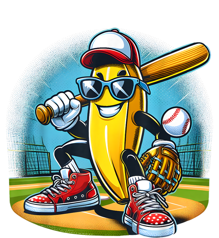 Banana Playing Baseball Funny Fruit Lover Baseball Player Daily Commute Backpack