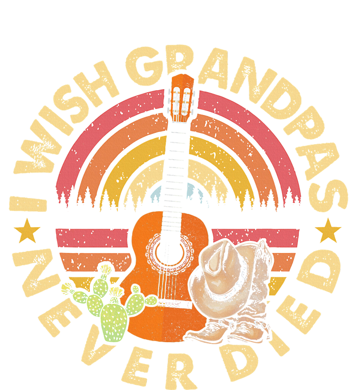 I Wish My Grandpas Never Died Classic Guitar Country Music Kids Long Sleeve Shirt