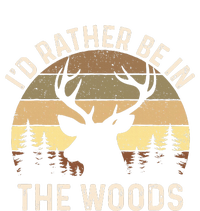 ID Rather Be In The Woods Retro Vintage Deer Lover Hunter Snapback Five-Panel Rope Hat