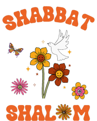 Shabbat Shalom Retro 60s 70s Groovy Hippie Flowers Peace T-Shirt