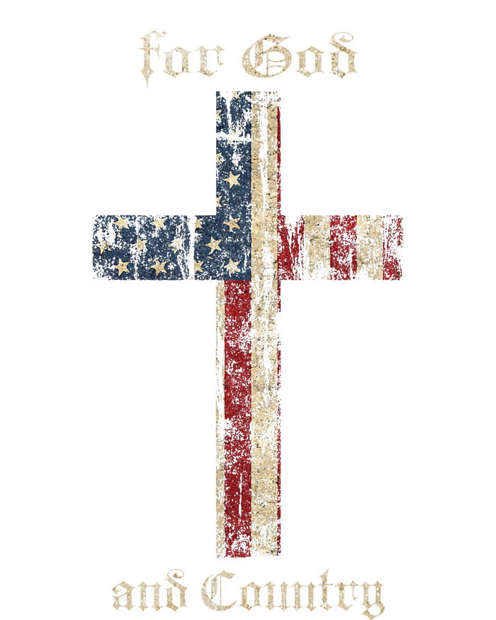 For God And Country Cross American Flag Faith Us Patriotic PosiCharge Competitor Tank