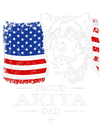 Funny Proud Akita Dad American Flag Patriotic Dog Gift Womens Cotton Relaxed Long Sleeve T-Shirt