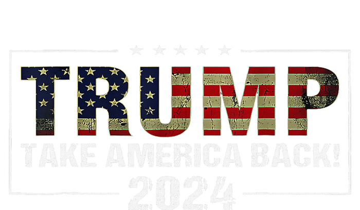 Take America Back Trump 2024 American Flag Design T-Shirt