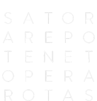 Modern Sator Square Arepo Tenet Opera Rotas Zip Tote Bag