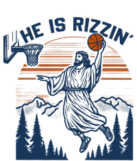 He Is Rizzin Funny Jesus Playing Basketball Bella+Canvas Jersey Crop Tee