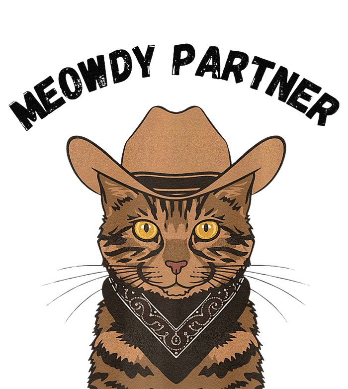 Meowdy Partner Cat Funny Cow Western Premium Tall Long Sleeve T-Shirt