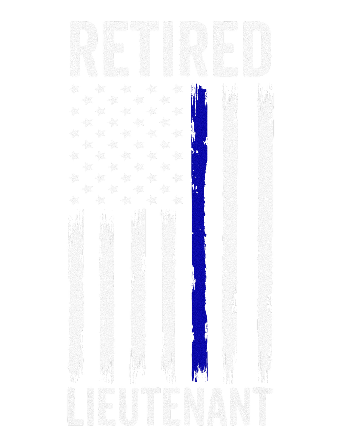 Retired Police Lieutenant Design Thin Blue Line Retirement T-Shirt