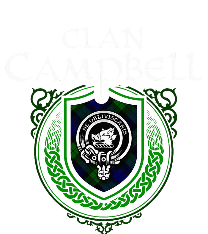 Clan Campbell Surname Scottish Clan Crest Tartan Badge Sustainable Knit Beanie