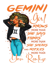 Gemini Girl Knows More Than She Says Ladies Long Sleeve Shirt