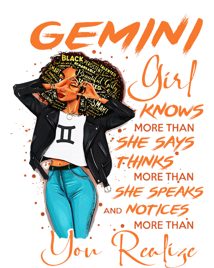 Gemini Girl Knows More Than She Says Ladies Long Sleeve Shirt