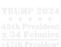 Trump 2024 New Math 45th President X 34 Felonies = 47th Pres Ladies Long Sleeve Shirt