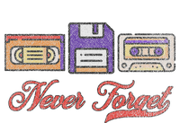 Never Forget Vintage Floppy Disk Vhs Tape 80s Cassette Retro T-Shirt