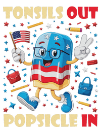 Tonsils Out Popsicles In Patriotic Usa Flag 4th Of July Women's Fleece Hoodie