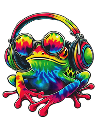 Tie Dye Frog Peace Sign Hippie Frog With Headphones T-Shirt