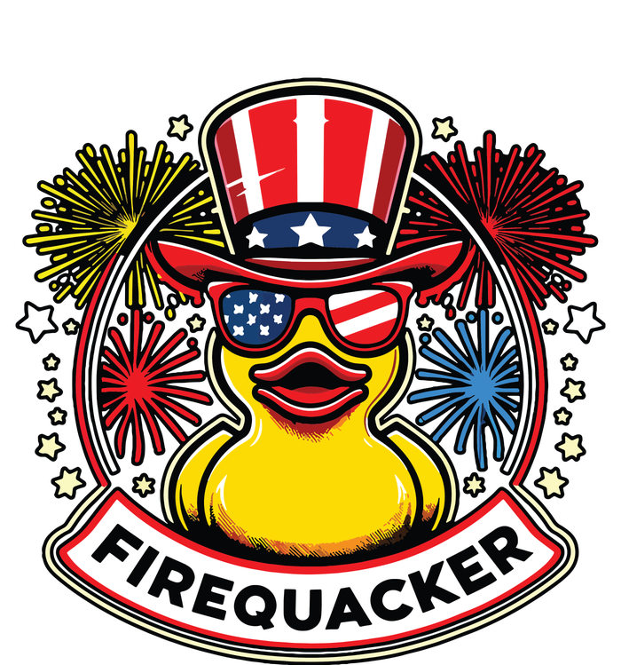 Firequacker 4th Of July Rubber Duck Usa Flag Drawstring Bag