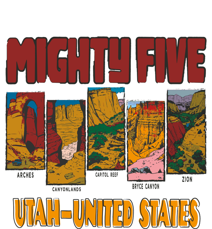 Big 5 Utah Mighty Five National Park Premium T-Shirt