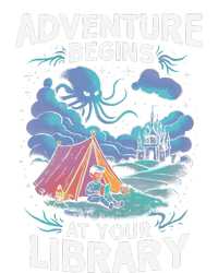 Adventure Begins At Your Library Book Lover Hiking Camping Cooling Performance Long Sleeve Crew