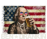 Ben Drankin Funny Beer 4th Of July Retro Usa Flag 4 July Women's Pullover Hoodie