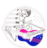 Bisexual Skeleton Guitar Lgbtq Pride Bisexuality Flag Full Zip Hoodie