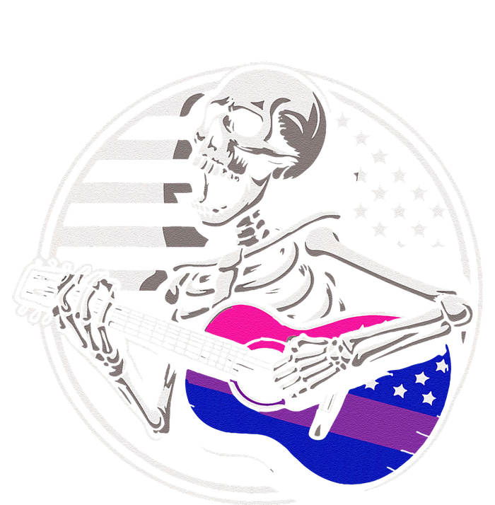 Bisexual Skeleton Guitar Lgbtq Pride Bisexuality Flag Full Zip Hoodie