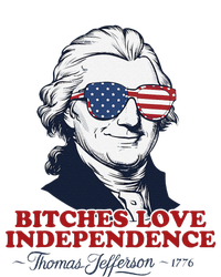 Bitches Love Independence Funny Patriotic Thomas Jefferson Magnet