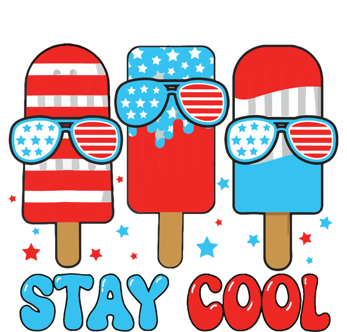 Stay Cool 4th July Popsicle American Flag Women's Perfect Tri Rocker Tank