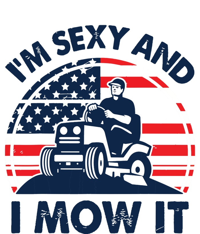 Lawn Mowing Im Sexy I Mow It Funny Mower Gardening Dad Cotton Canvas Jumbo Tote