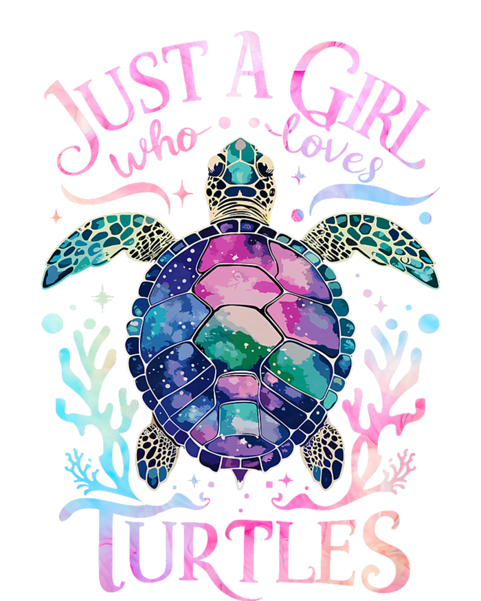 Turtle Sea Ocean Cute Just A Girl Who Loves Turtles T-Shirt