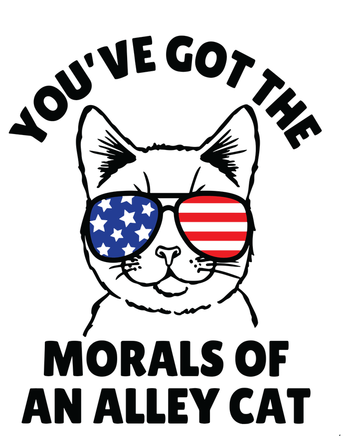 Morals Of An Alley Cat Funny Election Debate Garment-Dyed Sweatshirt