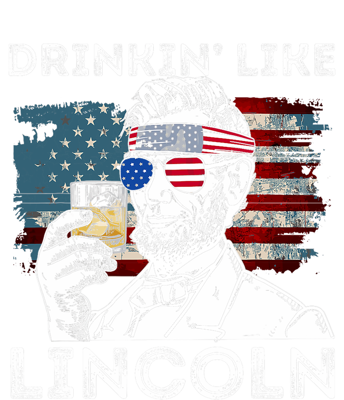 4th Of July Drinking Like Lincoln Abraham Merica Flag Flexfit Unipanel Trucker Cap