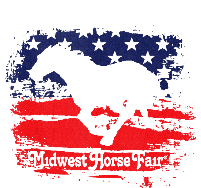 Midwest Horse Fair Redwhiteblue Flag T-Shirt