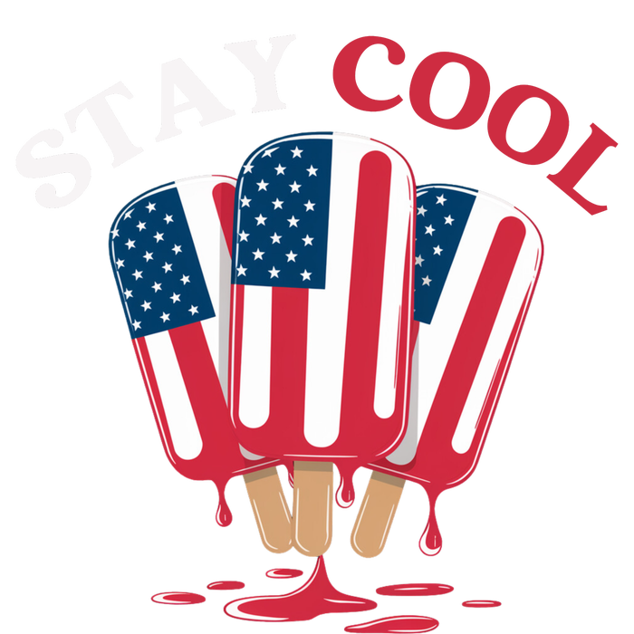 Stay Cool Funny 4th July Popsicle Usa Flag America Enjoy Ice Cream In The Summer T-Shirt