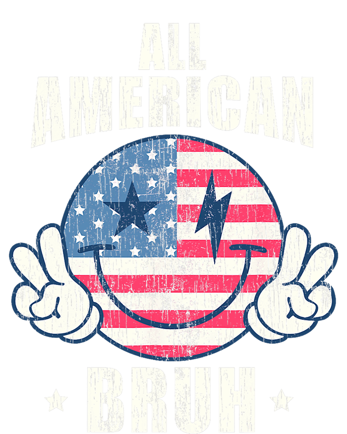 All American Bruh 4th Of July Boy Patriotic Yupoong Adult 5-Panel Trucker Hat