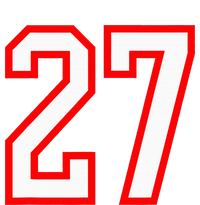 Number 27 White Red Sport Varsity Number 27 Sweatshirt