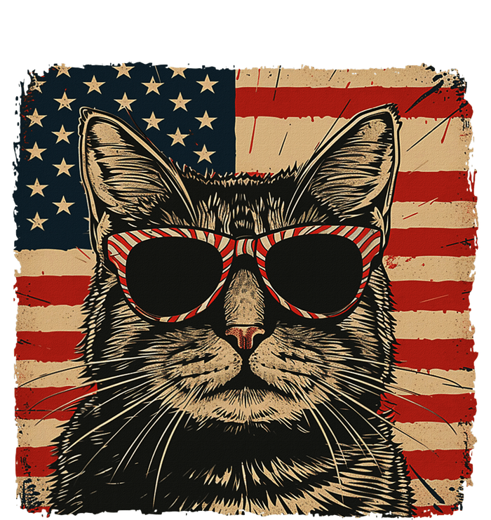 Patriotic Cat Independence Day Celebration Sustainable Beanie