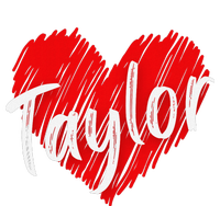 I Love Taylor Personalized Heart Design Tall Sweatshirt