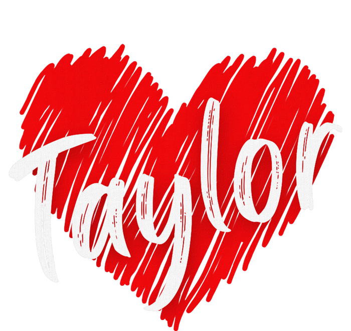 I Love Taylor Personalized Heart Design Tall Sweatshirt