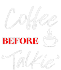 Coffee Before Talkie Funny Coffee Lover Design Striped Beanie with Solid Band