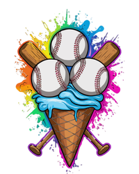 Baseball The Best Triple Scooped Ice Cream Baseball Lovers Gift V-Neck T-Shirt