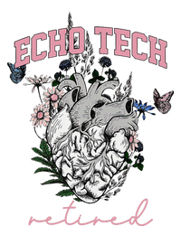 Anatomical Heart Floral Echo Tech Retired Cardiac Sonography T-Shirt