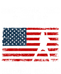 Patriotic Softball Dad Like A Baseball Dad Gift Tie-Dye T-Shirt