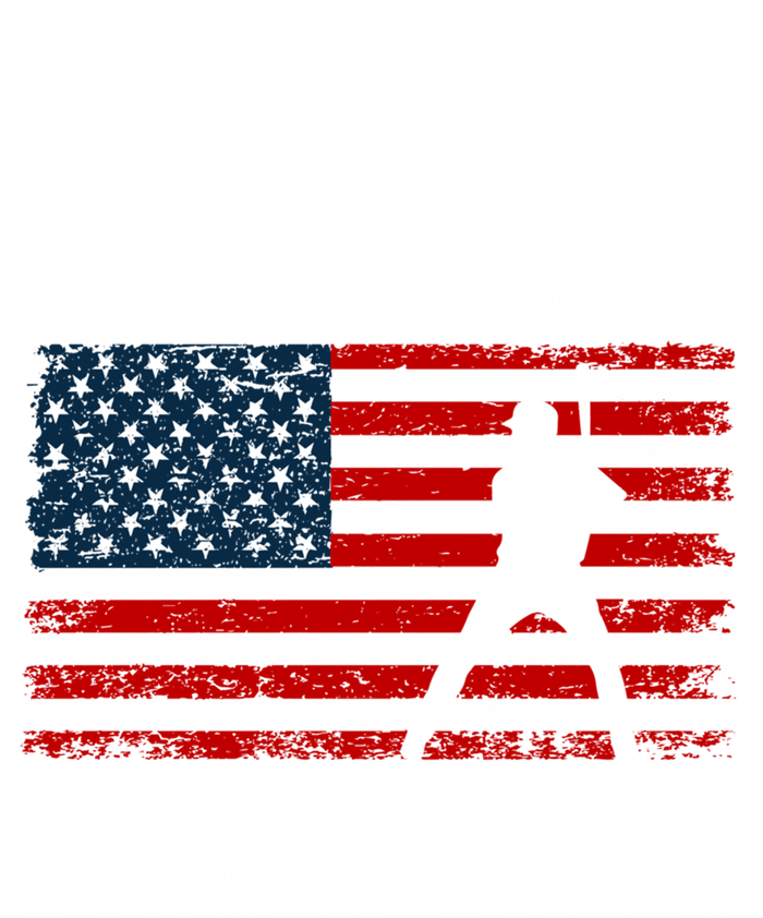 Patriotic Softball Dad Like A Baseball Dad Gift Tie-Dye T-Shirt