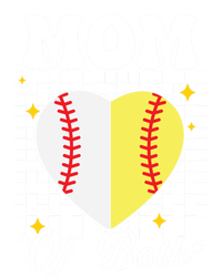 Mom Of Both Baseball Softball Heart Leopard Mothers Day Mama Meaningful Gift T-Shirt