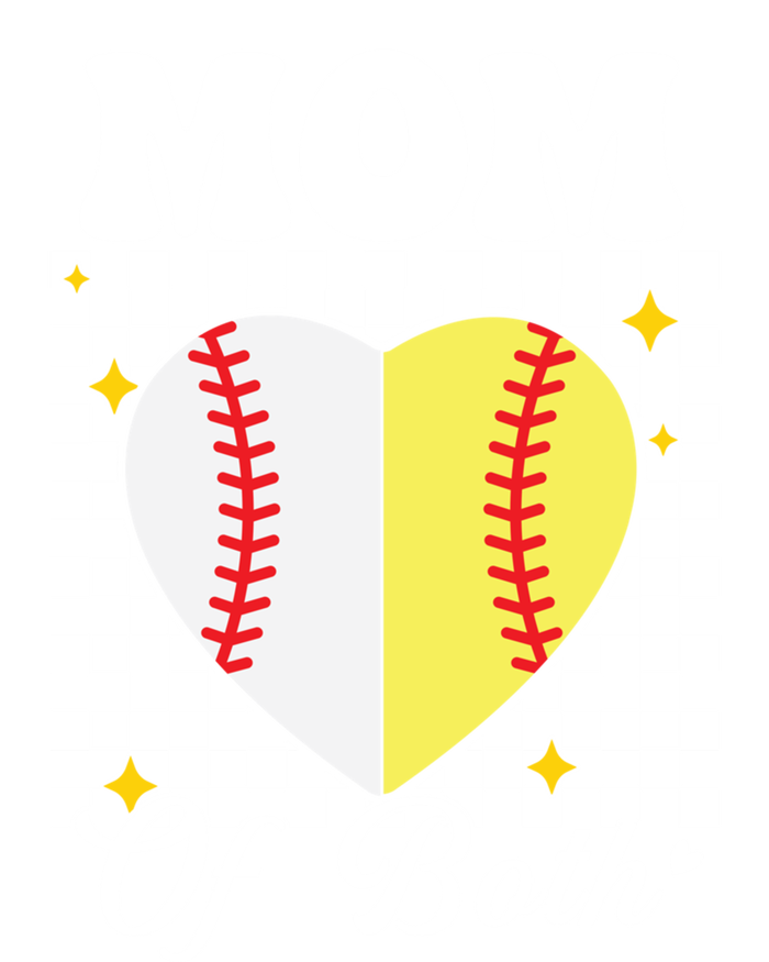 Mom Of Both Baseball Softball Heart Leopard Mothers Day Mama Meaningful Gift T-Shirt