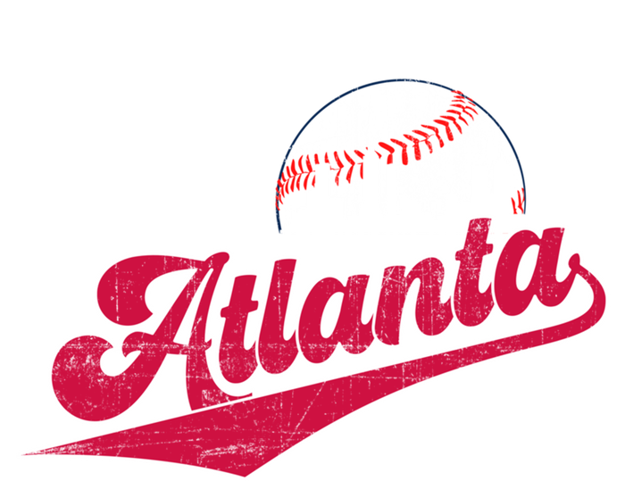 Vintage Atlanta Skyline Retro Game Day Baseball Gift Sweatshirt Cinch Pack Bag