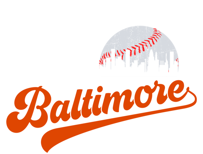 Vintage Baltimore Skyline Retro Game Day Baseball Gift T-Shirt