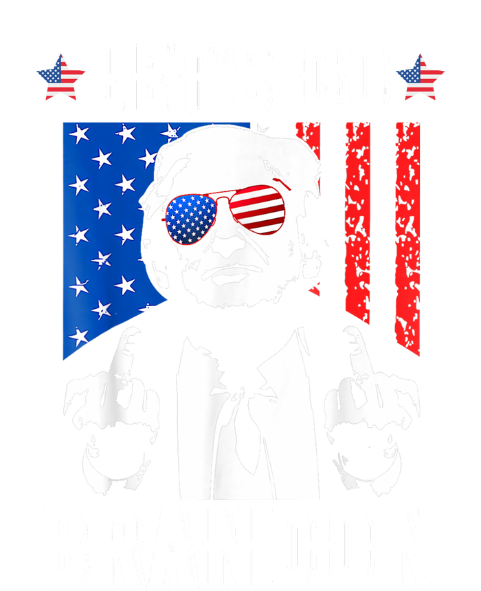 Let’S Go Brandon Trump Middle Finger Flag Women's V-Neck T-Shirt