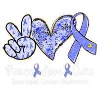 Peace Love Cure Periwinkle Ribbon Esophageal Cancer Women's Fleece Hoodie